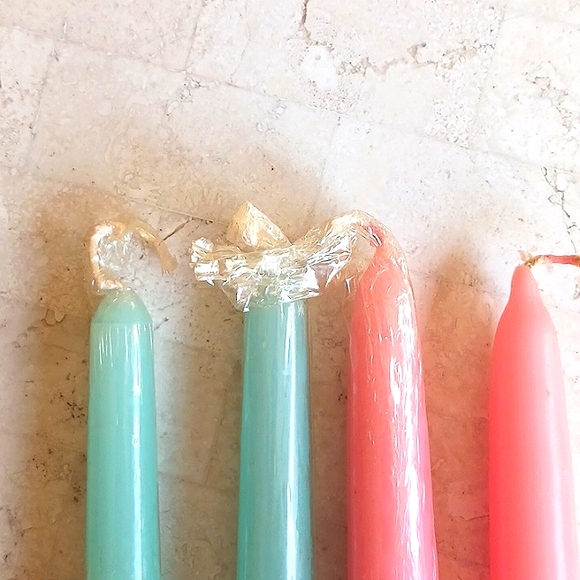 Vintage set of 4 unscented premium tapered 12" candles..NEW, U.S.A. - Picture 2 of 11